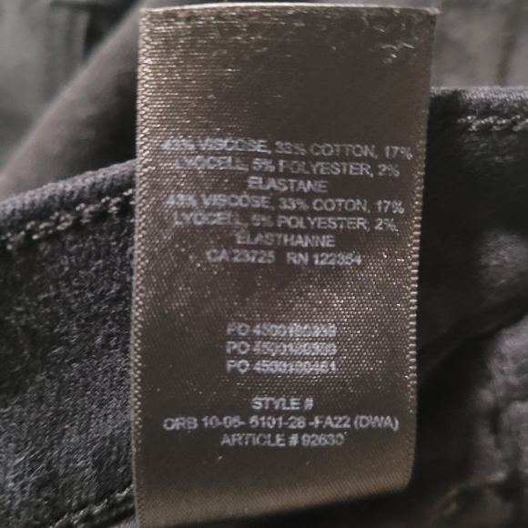 Denim Forum $118 Lola High Rise Skinny in Black Sz 29 - Picture 8 of 8